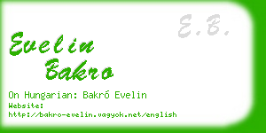 evelin bakro business card