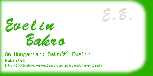 evelin bakro business card